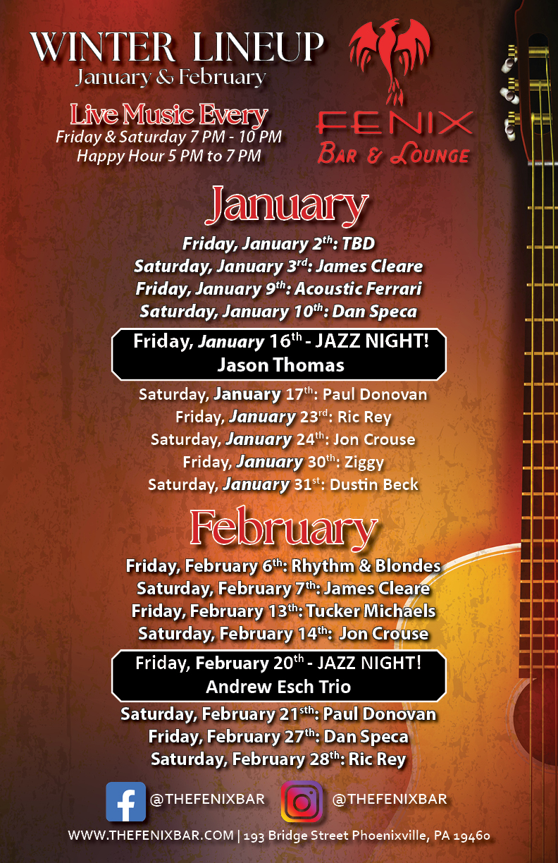 Fenix Live Bands January February 2026 new