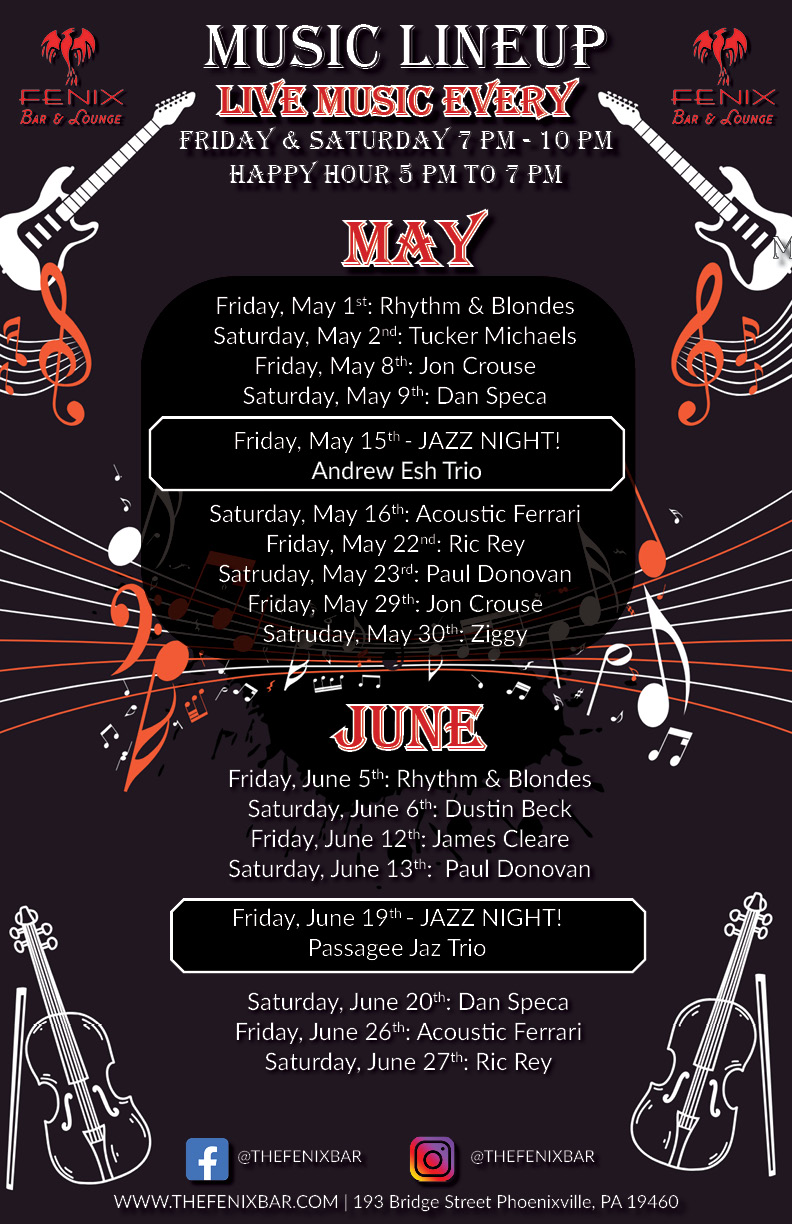 Fenix Live Bands MAY JUNE 2026
