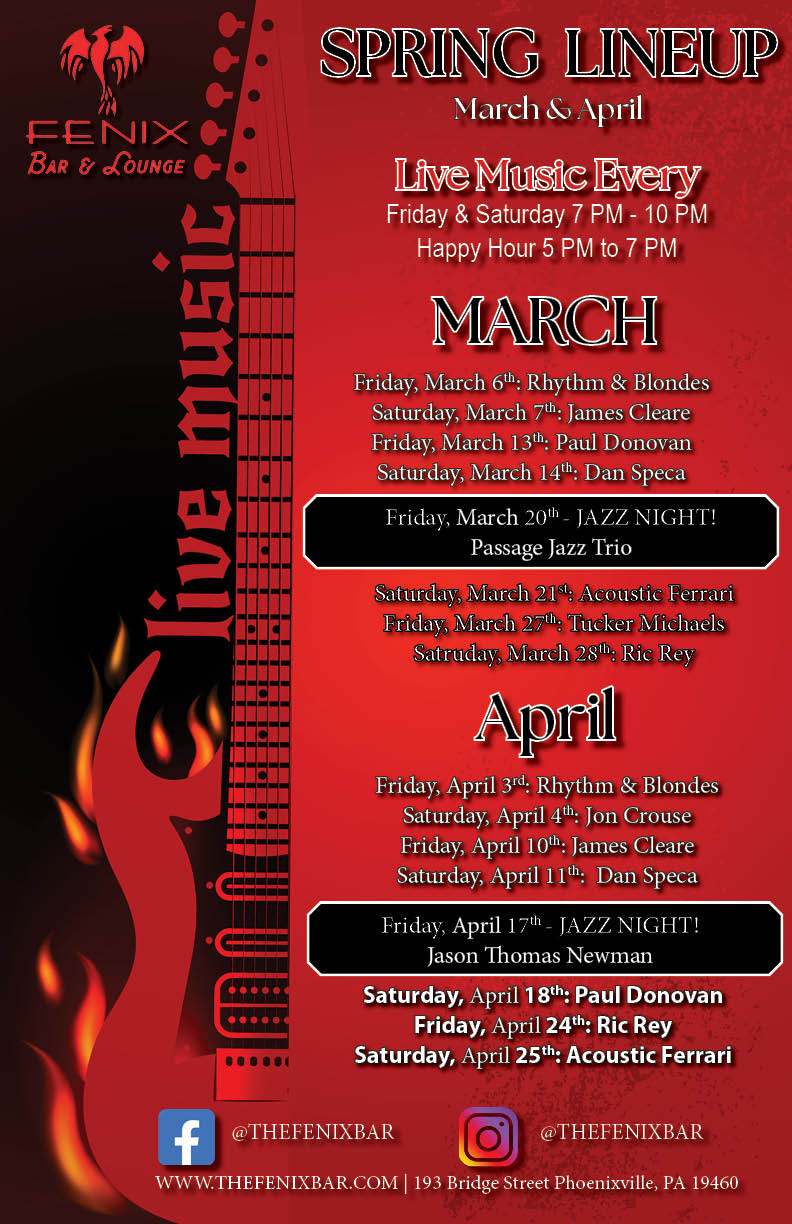 Fenix Live Bands March April 2026