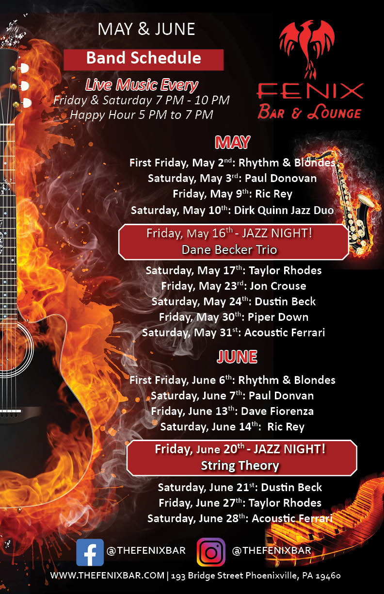 Fenix Live Bands May June 2025